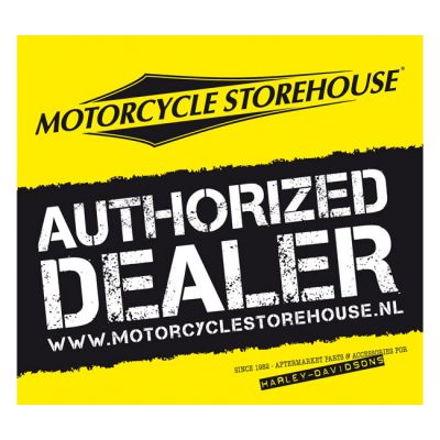 300012 - MCS Motorcycle storehouse, authorized dealer window decal