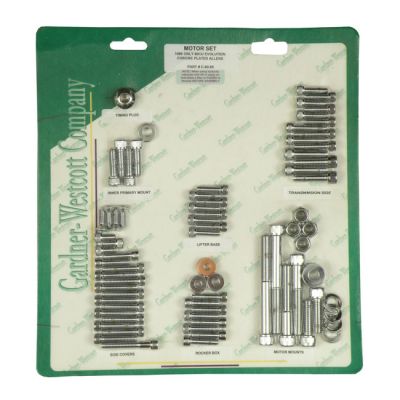 500106 - GARDNER-WESTCOTT Motor screw sets, chrome allen