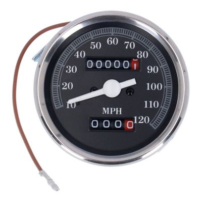 500516 - MCS FX Speedometer. MPH 2:1 ratio. Late style face