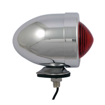 500520 - MCS Bullet marker light. Chrome. Red lens. SF. stud mount