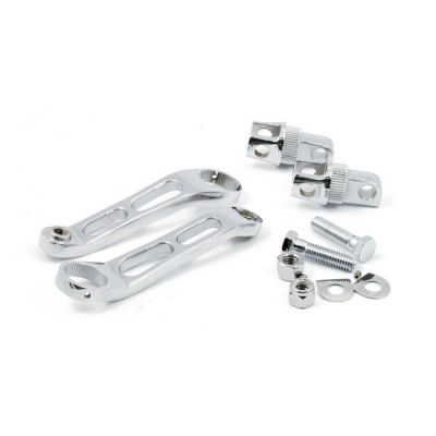 501006 - MCS Heel rest mount brackets for foward controls. Chrome