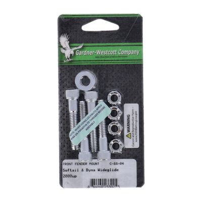 501098 - GARDNER-WESTCOTT GW, front fender mount kit. Chrome