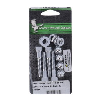 501099 - GARDNER-WESTCOTT GW, front fender mount kit. Chrome