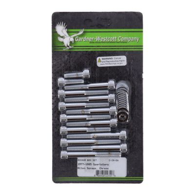 501390 - GARDNER-WESTCOTT GW, Sportster rocker box bolt kit. Allenhead, chrome