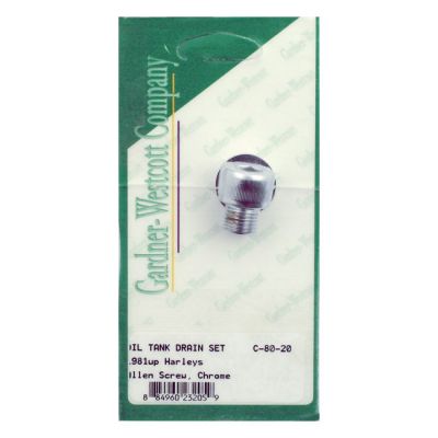 502105 - GARDNER-WESTCOTT GW, oil drain plug, allen head. 1/2