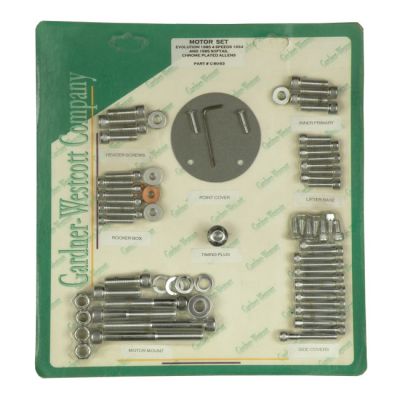 503100 - GARDNER-WESTCOTT Motor screw sets, chrome allen