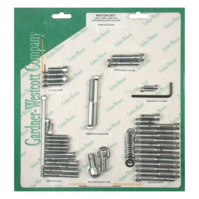 503114 - GARDNER-WESTCOTT Motor screw set, chr. allen