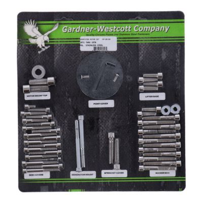 503118 - GARDNER-WESTCOTT Motor screw set, polished ss allen