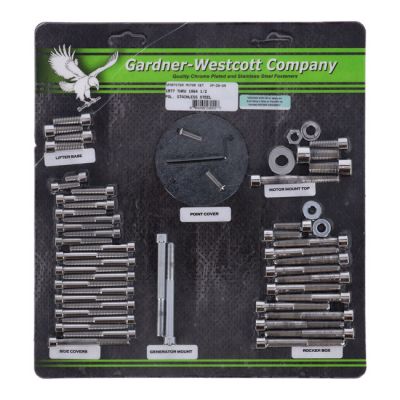 503119 - GARDNER-WESTCOTT Motor screw set, polished ss allen