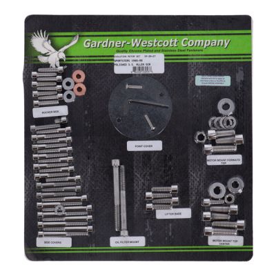 503121 - GARDNER-WESTCOTT Motor screw set, polished ss allen