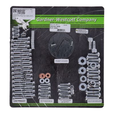 503137 - GARDNER-WESTCOTT Motor screw set, chrome allen
