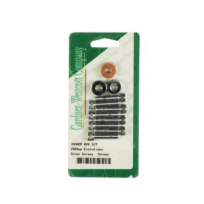 503370 - GARDNER-WESTCOTT GW, rocker box top bolt kit. Allen, chrome