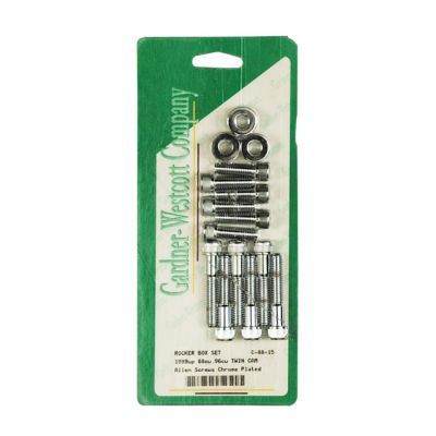 503371 - GARDNER-WESTCOTT GW, rocker box top bolt kit. Allen, chrome