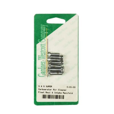 503385 - GARDNER-WESTCOTT Gardner-Wescott, S&S carb & filter bolt kit. Allen he...
