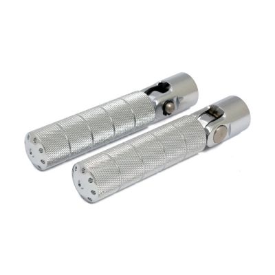 505134 - MCS Bomber, foot peg set. knurled. Chrome