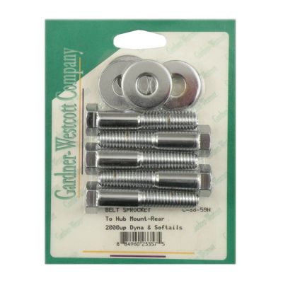 507708 - GARDNER-WESTCOTT GW, rear belt pulley mount kit, hex chrome