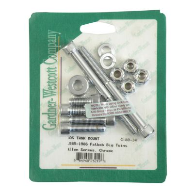 507711 - GARDNER-WESTCOTT Gas tank mount kit. Allen head. Chrome