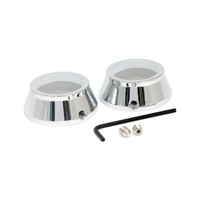 508927 - MCS Swingarm pivot bolt cover set. Chrome