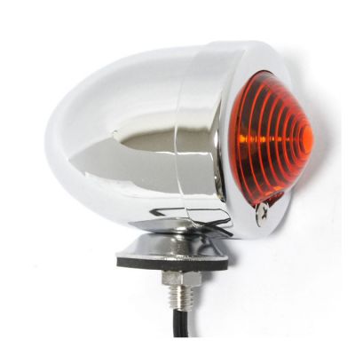 509597 - MCS Bullet marker light. Chrome. Amber lens. DF. stud mount
