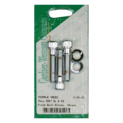 510685 - GARDNER-WESTCOTT Triple tree pinch bolt set. Chrome Allen heads