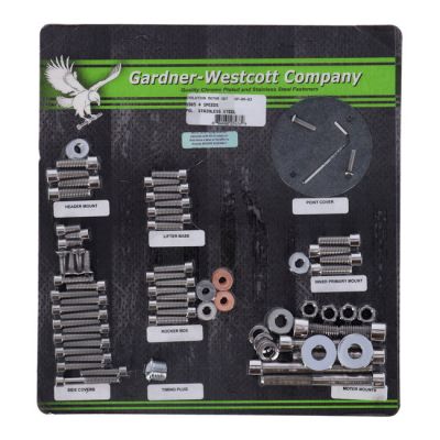 510853 - GARDNER-WESTCOTT Motor screw set, polished ss allen