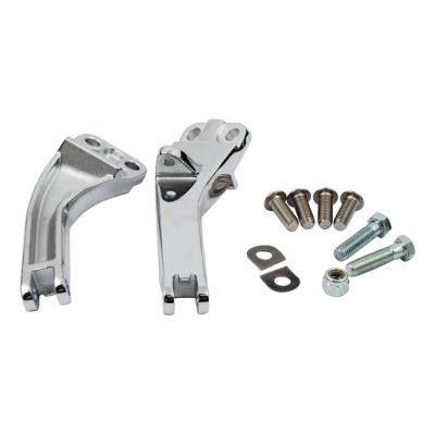 511301 - MCS Dyna passenger foot peg mount bracket kit. Chrome