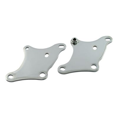511392 - PAUGHCO Motor mount plate set, lower front. Chrome