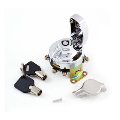512844 - MCS FL style ignition switch. 5-pole, round key, chrome