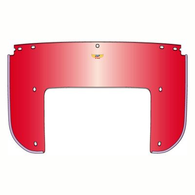 513692 - National Cycle, Beaded 5-bolt lower window. Red
