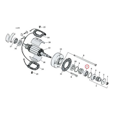 513710 - MCS Ball bearing, generator drive end