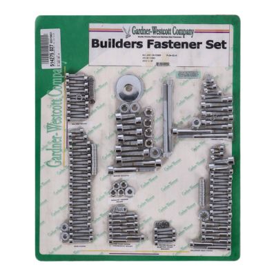 514275 - GARDNER-WESTCOTT Builders fastener set, pol chr allen