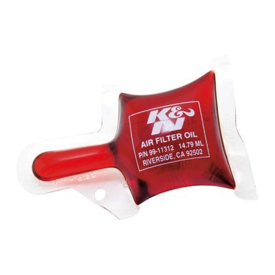517267 - K&N, air filter oil. 1/2-oz pillow pack