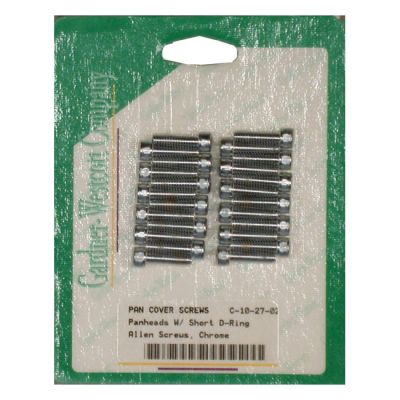 517850 - GARDNER-WESTCOTT GW, Panhead rocker cover screw kit. Chrome allen. Sho...