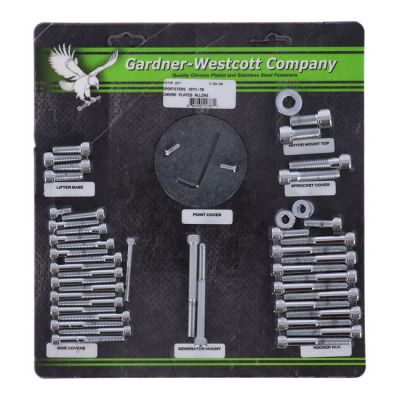517865 - GARDNER-WESTCOTT Motor screw sets, chrome allen