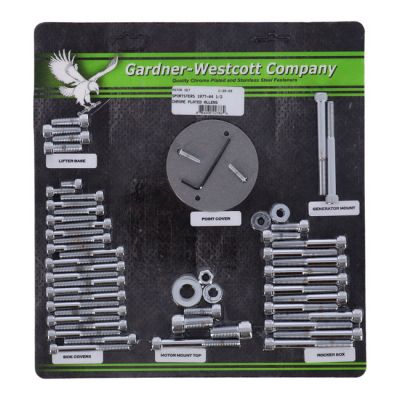517870 - GARDNER-WESTCOTT Motor screw sets, chrome allen