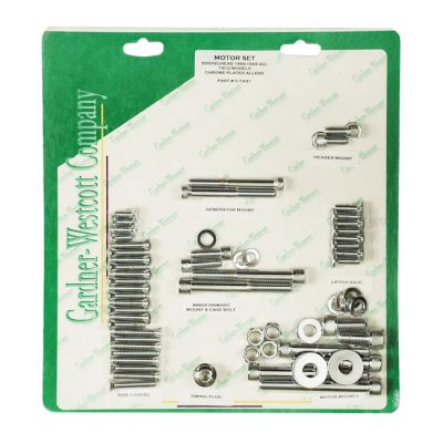 517880 - GARDNER-WESTCOTT Motor screw sets, chrome allen