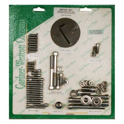 517885 - GARDNER-WESTCOTT Motor screw sets, chrome allen