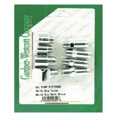 520346 - Gardner-Westcott, oil pump line fitting kit. Chrome