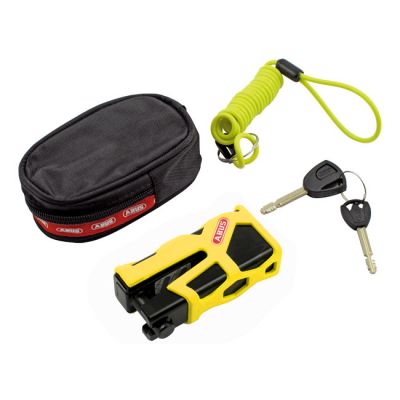 524079 - Abus, 77 Granit Sledg 'Web style' disc brake lock. Yellow