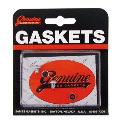 526092 - James Gaskets, fork slider drain screws. Chrome button head