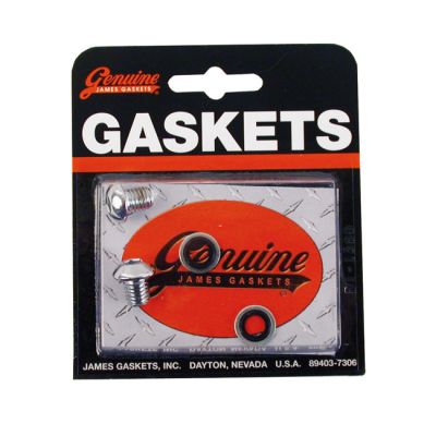 526099 - James Gaskets, fork slider drain screws. Chrome button head