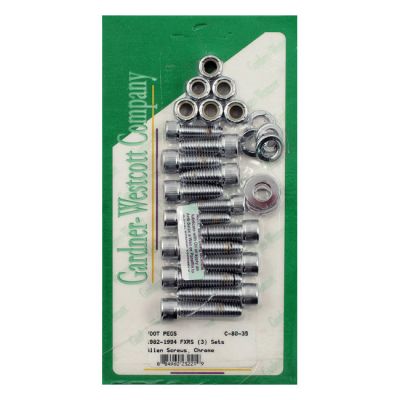 527201 - Gardner-Westcott, foot peg mount kit. Chrome