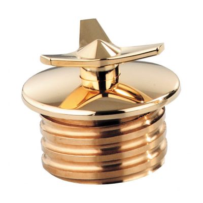 532142 - Kustom Tech, Spinner gas cap. Vented. Brass