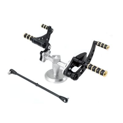 532240 - KUSTOM TECH K-Tech, Vintage Style forward controls. Black & brass