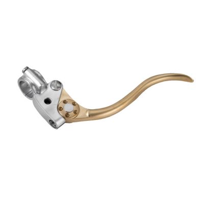532317 - KUSTOM TECH K-Tech, DeLuxe mechanical clutch lever assembly. Brass/alu...