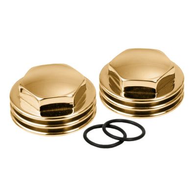 532363 - KUSTOM TECH K-Tech, Knuckle rocker nuts. Finned, polished brass