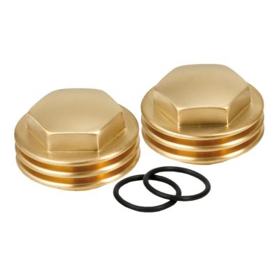 532364 - KUSTOM TECH K-Tech, Knuckle rocker nuts. Finned, satin brass