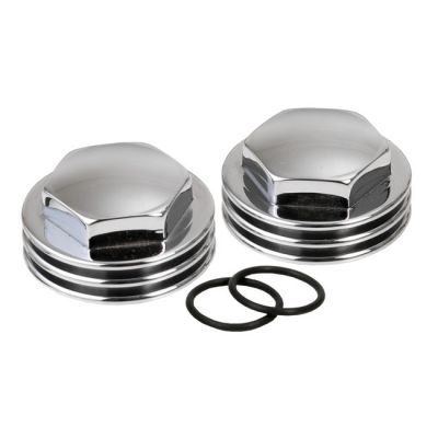 532365 - KUSTOM TECH K-Tech, Knuckle rocker nuts. Finned, chrome finish
