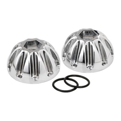 532369 - KUSTOM TECH K-Tech, Knuckle rocker nuts. Groove, chrome finish