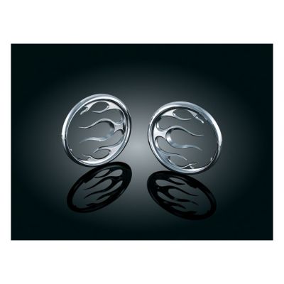 541493 - Küryakyn Kuryakyn, Speaker grill accents. Flame